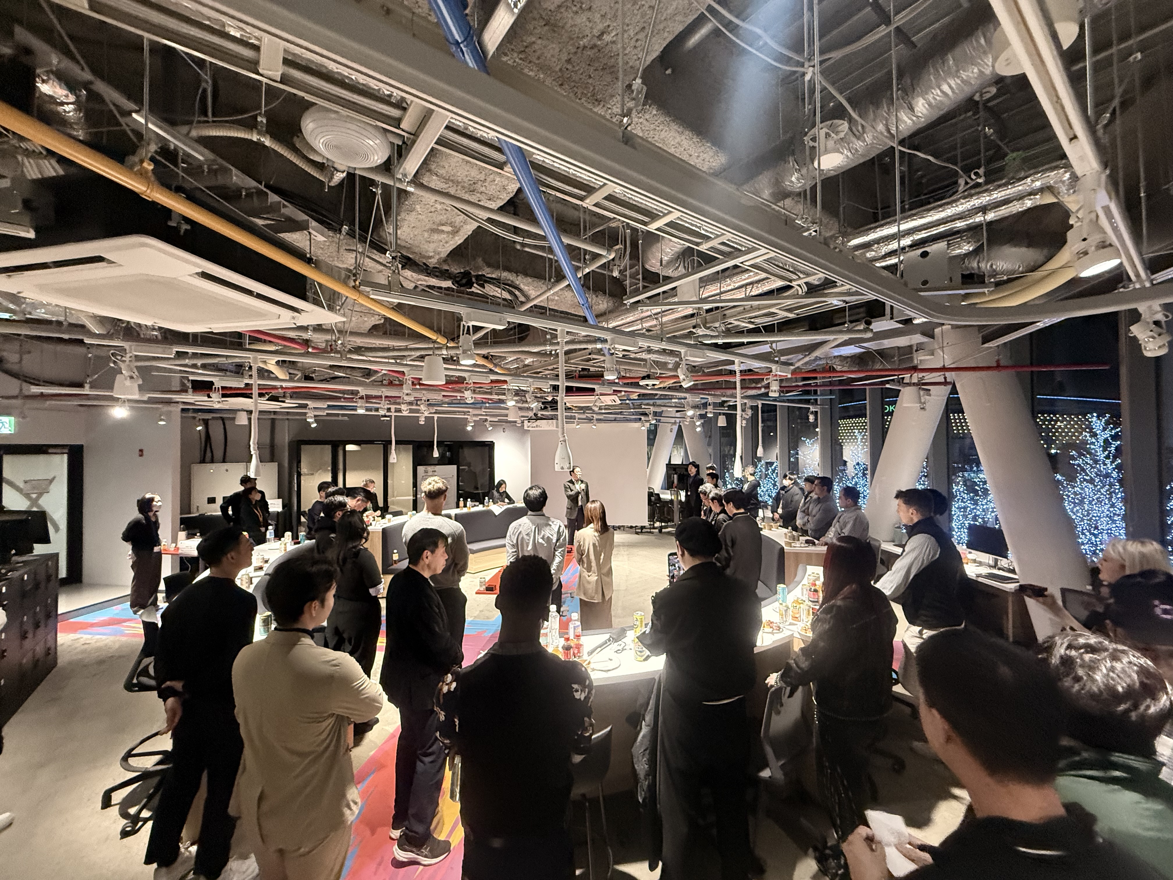 Full crowd gathered at the enXross space for grand opening