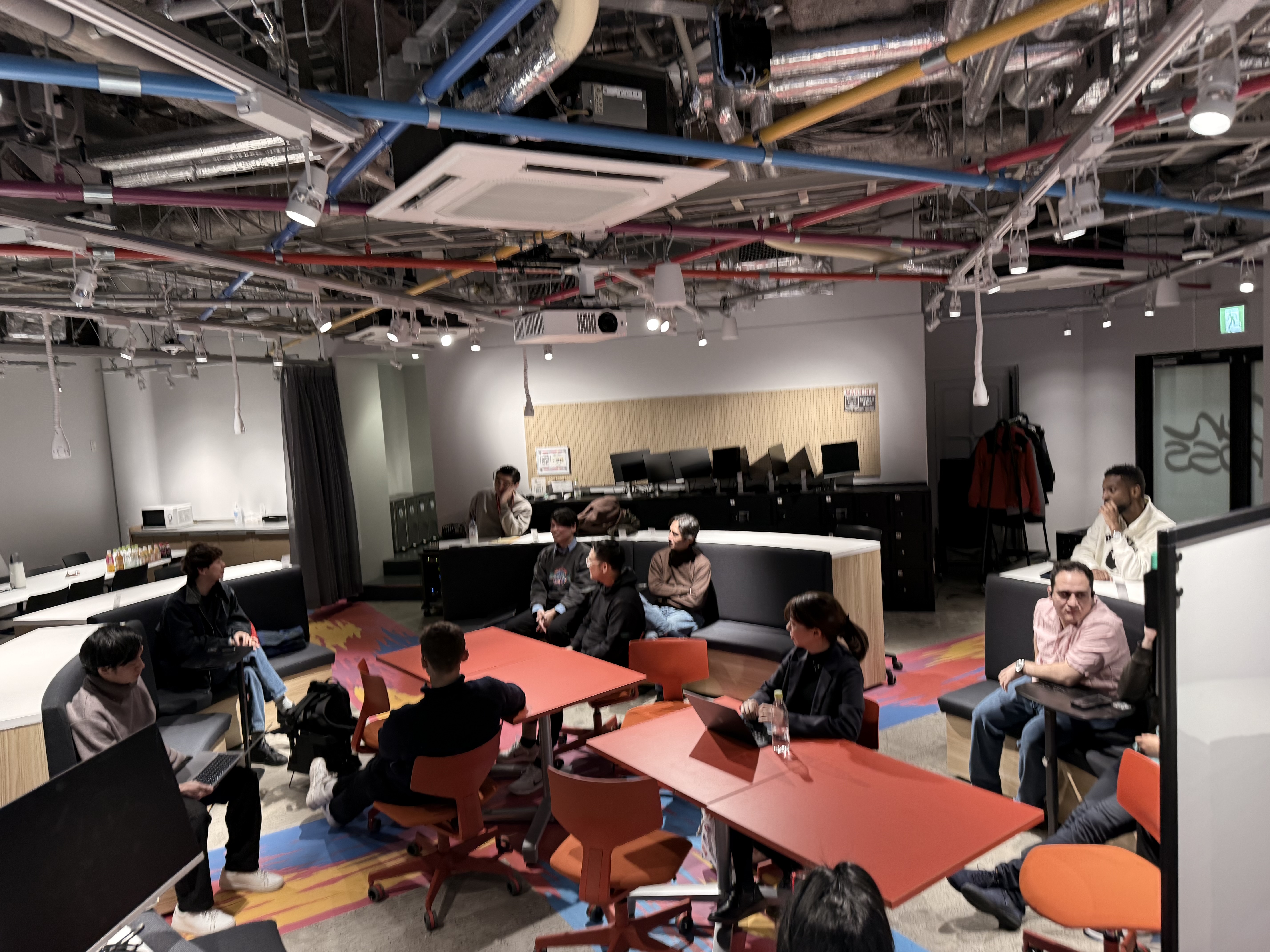 Casual coworking session at the enXross space